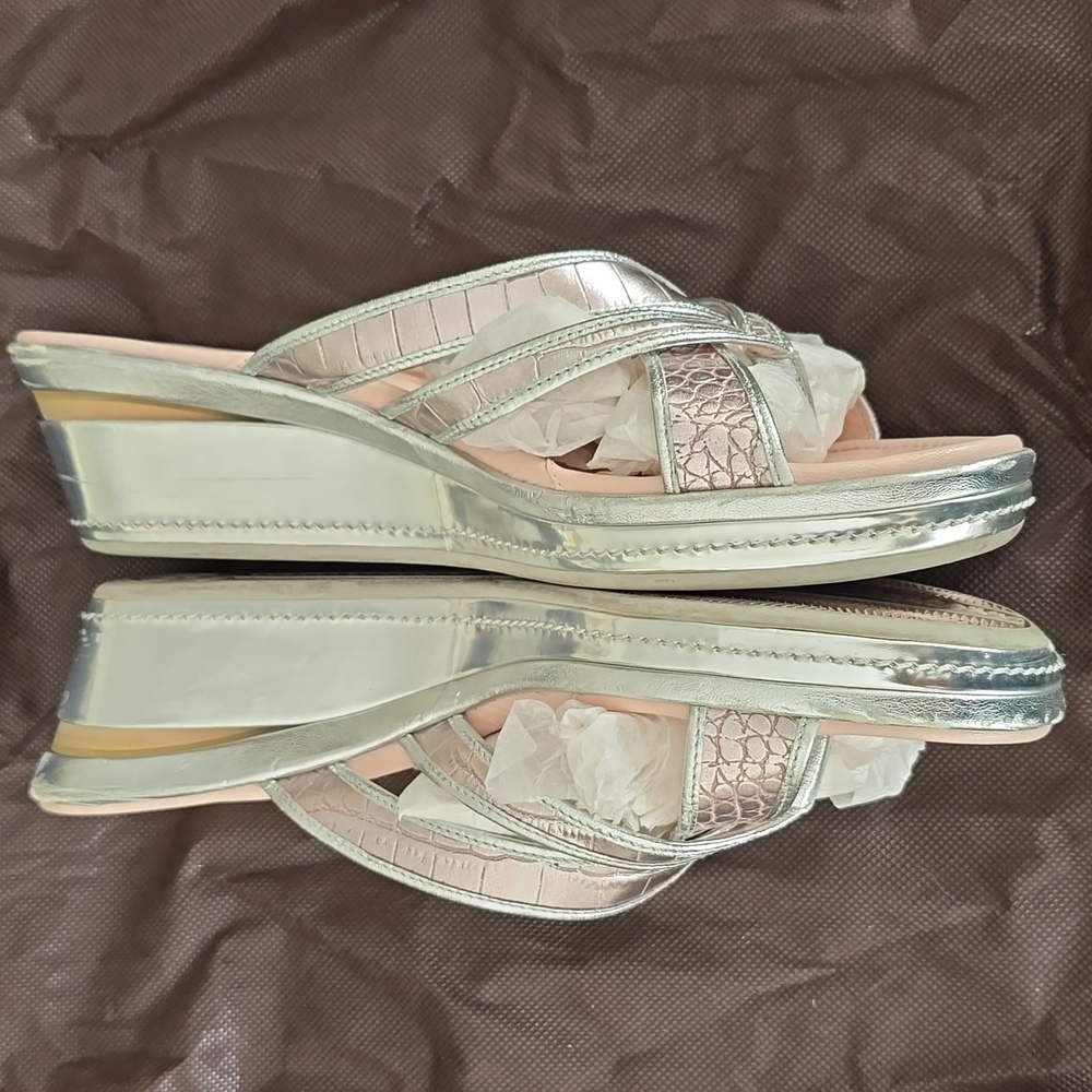 Cole Haan Women's Metallic and Blush Sandals - Picture 5 of 8